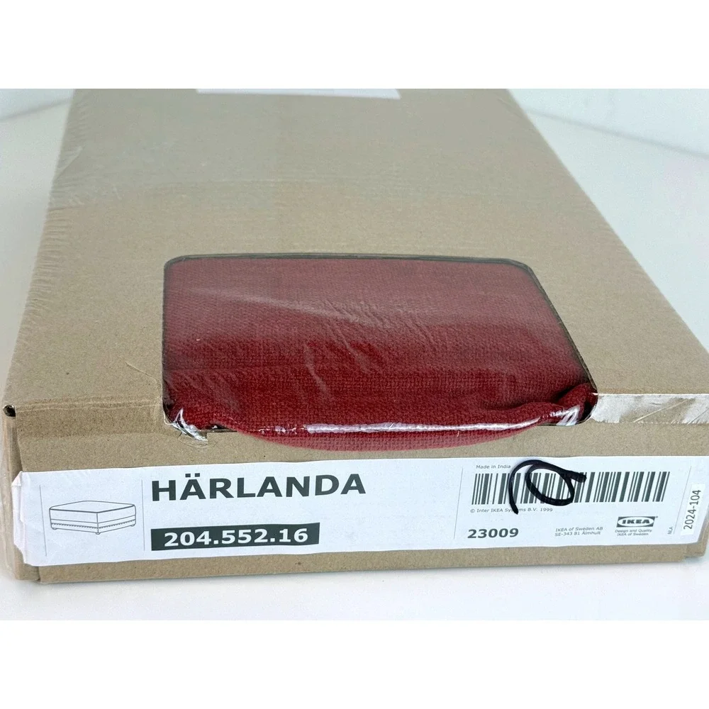 IKEA Harlanda Ottoman w/ Storage Cover Ljungen Light Red 204.552.16 New
